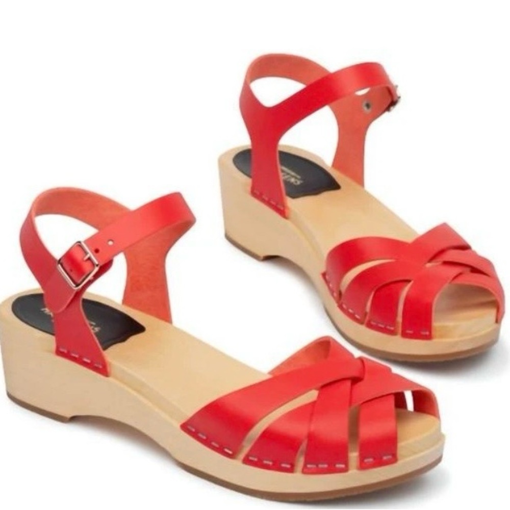 Swedish Hasbeens Red Sandals